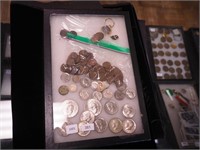 U.S. coins including two Eisenhower dollars,