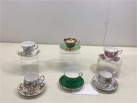 Assorted tea cups bone china