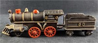 Vintage Cast Iron Steam Engine And Coal Car Train