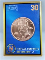 1 oz .999 Copper Michael Conforto - New York Mets