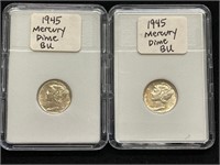 1945 Mercury Dimes