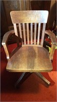 Double Spring Vintage Oak office chair
