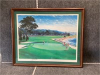 Golf Pebble Beach Framed Art Print Brent Hayes