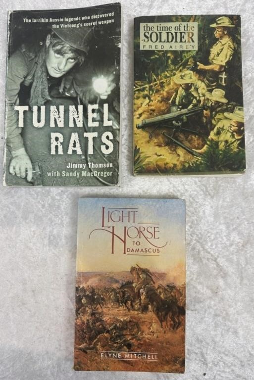 3 x Australian Miltiary Paperback Books