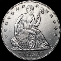 1853 Arws & Rays Seated Liberty Half Dollar