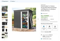E6580  DreamCurship 5' x 3' Outdoor Storage Shed