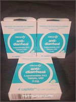 3 Circle K Anti-Diarrheal 2mg 4 Caplets per box