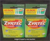 2 Zyrtec 10 MG 3 Tablets per box