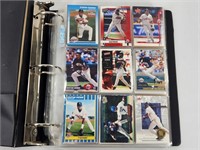 BINDER FULL OF ASSORTED BASEBALL CARDS