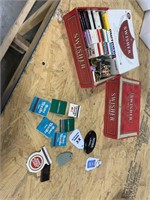 Swisher sweets boxes, matches and key chains