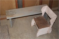 Hand Made Bench and Step Stool