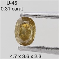 $450  Rare Fancy Natural Color Diamond(0.31ct)