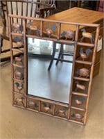 Wood and Metal Farm Animal Mirror