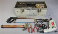 Skil 1/4" Drill, Toolbox & Assorted Tools