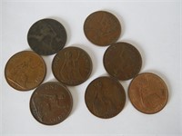 LOT OLD BRITISH LARGE ONE PENNY