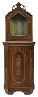 ITALIAN PAINTED CORNER NICHE CABINET