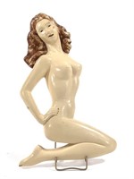 Painted Plaster Wall Hanging, Female Nude