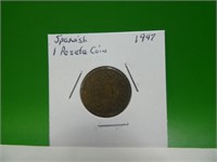 1947 Spanish 1 Peseta Coin