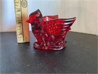 Ruby Red Cardinal Candle Holder