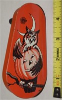 1940's US Metal Toy Co Tin Litho Halloween Noise