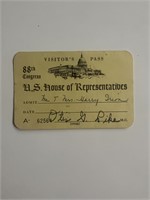 U.S. House of Representatives Otis G. Pike signed