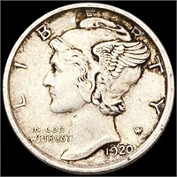 1920-S Mercury Dime LIGHTLY CIRCULATED