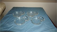 Set of 4 Madamoiselle 40's Clear Glass Coasters