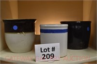 (3) pcs. Stoneware: