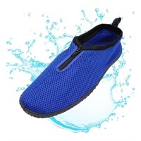 P4382  SLM Men's Zippered Water Shoes Mesh Aqua So