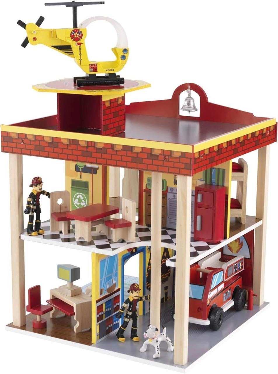 KidKraft Wooden Fire Station Set