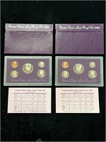 1991 & 1992 US Proof Sets in Boxes