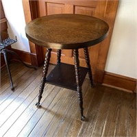 Round Glass Clawfoot Parlor Table