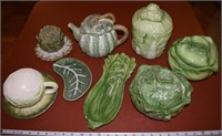 Vintage ceramic vegetable kitchen decor lot
