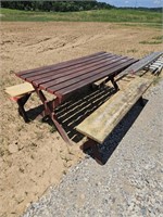 Picnic table with benches