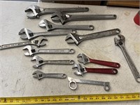 13 crescent wrenches mostly Proto