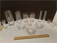 Glass Tumblers, Small Serving Bowls, Shot Glasses