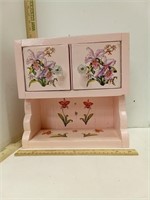 Pink Floral Cabinet/Storage Cabinet