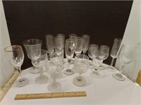 Assorted Wine /Champagne Glasses