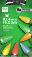 100 Multi-Colored C6 LED Lights