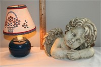 Small Accent Lamp and Angel