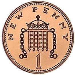 United Kingdom 1 new penny, 1980
