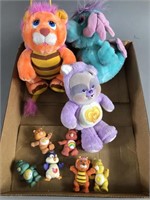 9pc Care Bears Plush & PVC Toy Lot