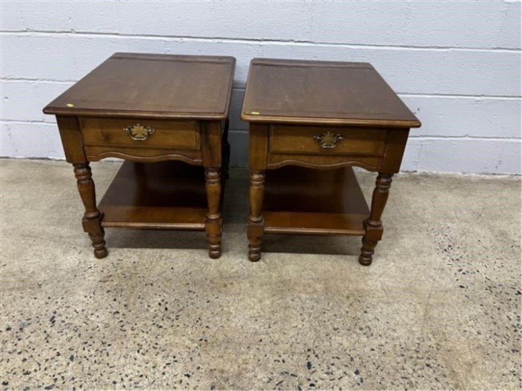 (2) 1-drawer End Tables
