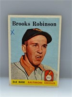 1958 Topps #307 Brooks Robinson Orioles HOF mk