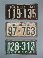 License Plate/Plaque d'immatriculation -1940-48-49