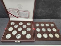 25- 1 Oz Silver Proof Coins Bucks and Bulls w/Case