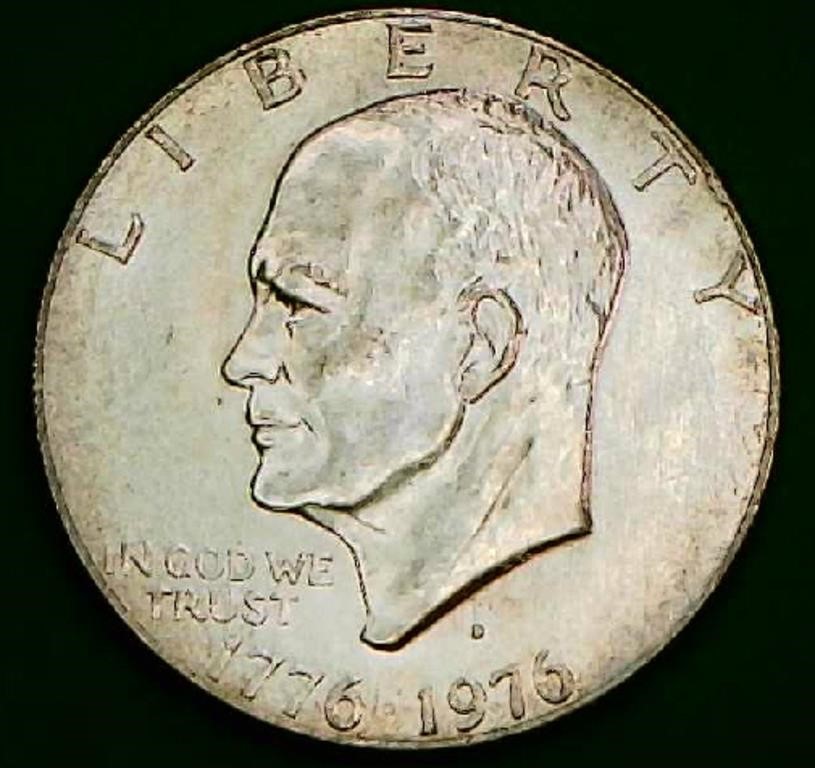 1776-1976 IKE $1 Dollar Type II MS65