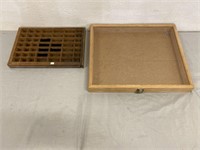 21"x17”x2.5” Wood Shadow Box & Wood Divider