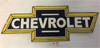 Porcelain "Chevrolet" Sign 38 1/4" X 14 1/4"