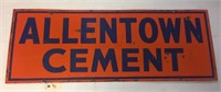 "Allentown Cement" Porcelain Sign 42" X 16"